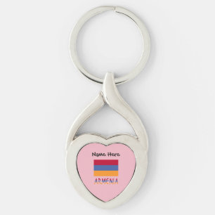 Armenia and Armenian Flag Personalized  Keychain
