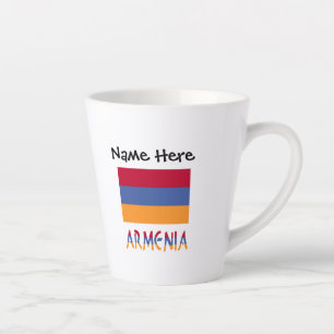 Armenia and Armenian Flag Personalized  Latte Mug
