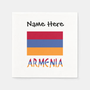 Armenia and Armenian Flag Personalized Napkin