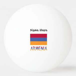 Armenia and Armenian Flag Personalized Ping Pong Ball