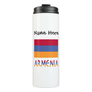 Armenia and Armenian Flag Personalized Thermal Tumbler