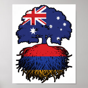 Armenia Armenian Australian Australia Tree Roots Poster