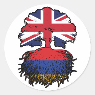 Armenia Armenian British UK United Kingdom Britain Classic Round Sticker