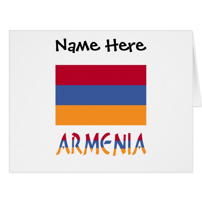 Armenia Armenian Flag Black Personalization  (Front Horizontal)