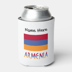 Armenia Armenian Flag Black Personalization Can Cooler