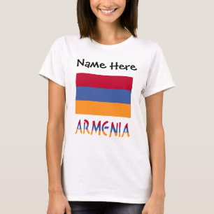 Armenia Armenian Flag Black Personalization T-Shirt