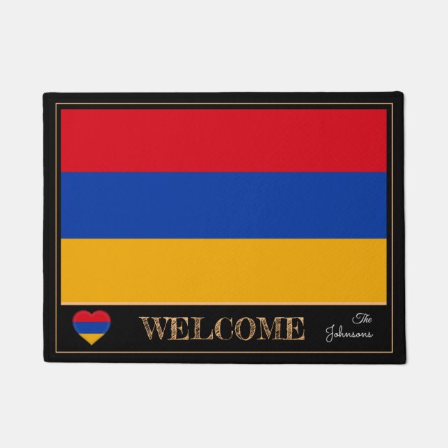 Armenia & Armenian Flag mats /sports Welcome (Front)