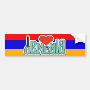 Armenia Bumper Sticker / I love Armenia