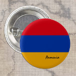 Armenia button, patriotic Armenian Flag fashion 1 Inch Round Button<br><div class="desc">Buttons: Armenia & Armenian Flag - love my country,  travel,  holiday,  national patriots / sports fans</div>