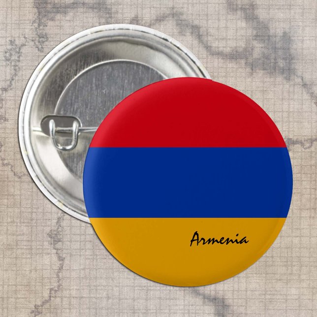 Armenia button, patriotic Armenian Flag fashion 1 Inch Round Button (Creator Uploaded)