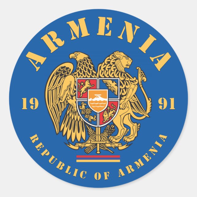 Armenia Coat of Arms Classic Round Sticker (Front)