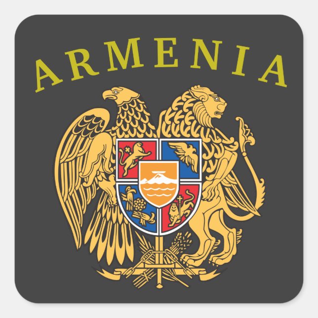 Armenia Coat of Arms Sticker (Front)