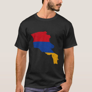 Armenia Country With Armenian Flag Distressed T-Shirt