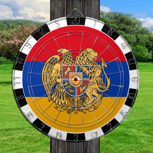 Armenia Dartboard, game board, Armenian Flag Dartboard