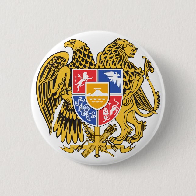 armenia emblem 2 inch round button (Front)