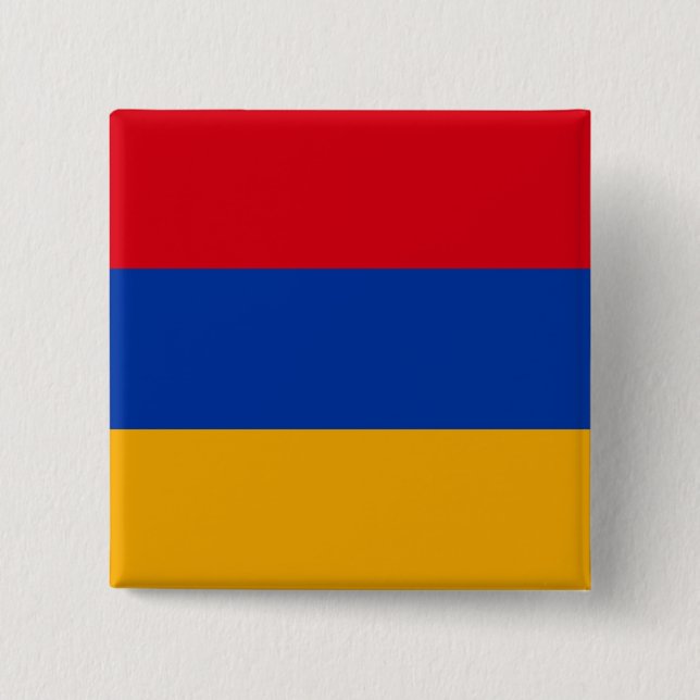 Armenia Flag 2 Inch Square Button (Front)