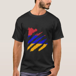 Armenia Flag Artwork Armenian Pride Armenian Roots T-Shirt
