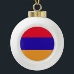 Armenia Flag Ceramic Ball Christmas Ornament<br><div class="desc">Armenia Flag Feel free to modify the design according to your own preferences. You may change the design location, orientation, background colours and size. Also, you may add your own text, or slogan set its font, location and size, all in order to create the ultimate personal gift for you and...</div>
