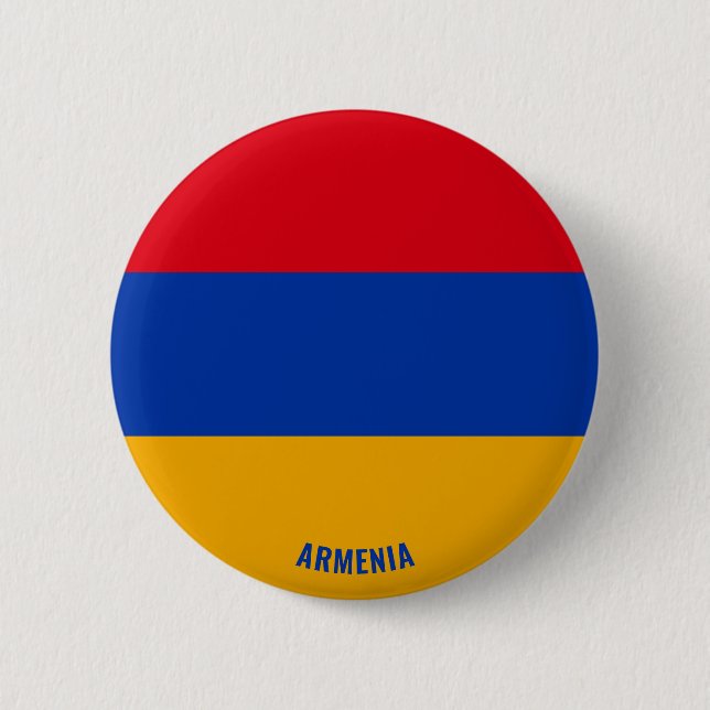 Armenia Flag Charming Patriotic 2 Inch Round Button (Front)