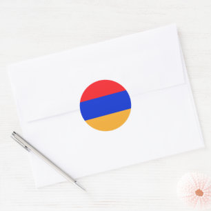 Armenia flag classic round sticker
