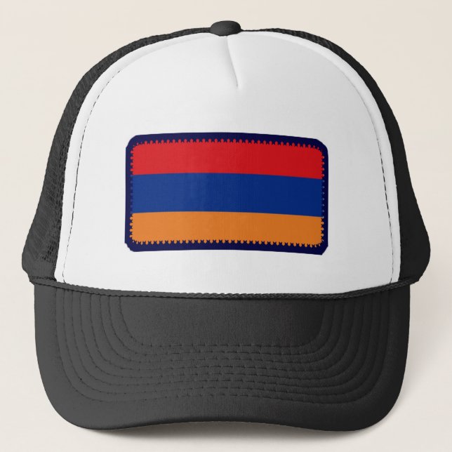 Armenia flag embroidered effect hat (Front)