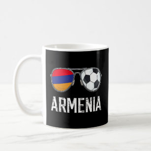 Armenia Flag & Football Sunglass Armenian Fan  Coffee Mug