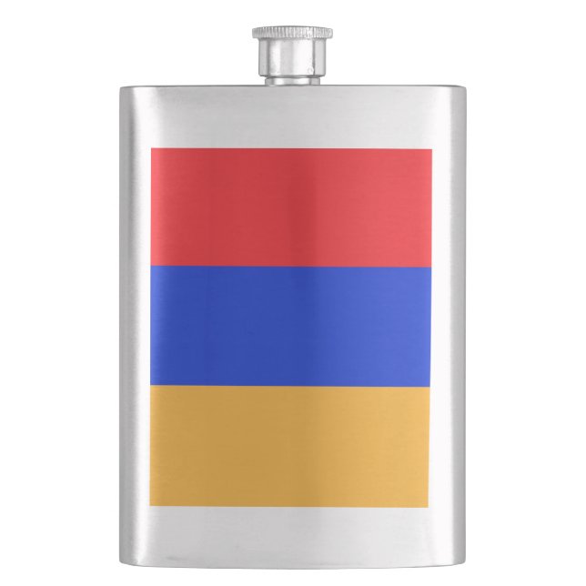 Armenia flag hip flask (Front)