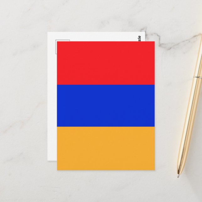 Armenia flag postcard (Front/Back In Situ)