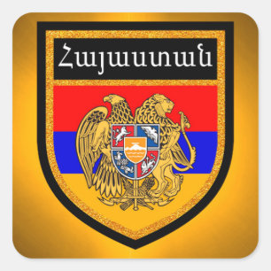 Armenia Flag Square Sticker