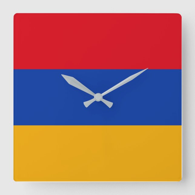 Armenia Flag Square Wall Clock (Front)