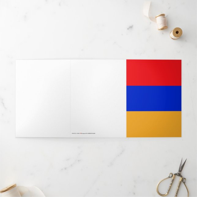 Armenia flag Tri-Fold card (Outside)