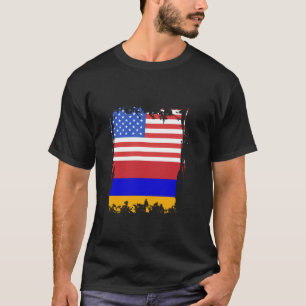 Armenia Flag USA America Armenian Pride Armenian R T-Shirt