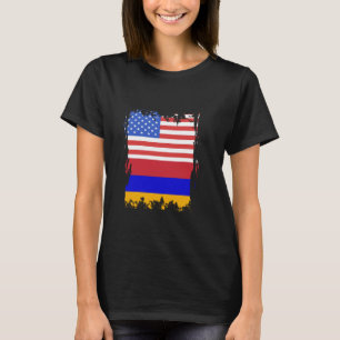 Armenia Flag USA America Armenian Pride Armenian R T-Shirt