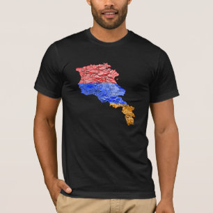 Armenia Flagcolor Map T-Shirt