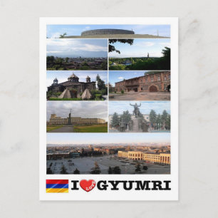 Armenia - Gyumri - I Love - Postcard