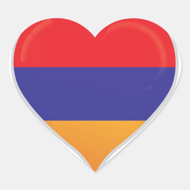 Armenia love flag pride heart sticker (Front)