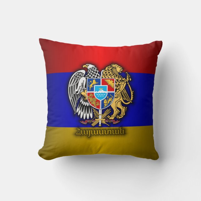 Armenia Pride Throw Pillow (Front)