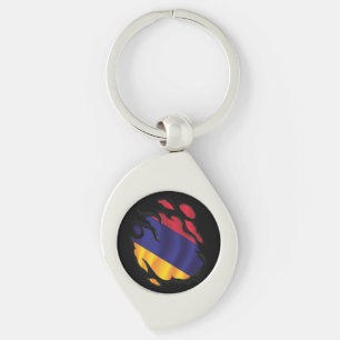 Armenia Ripped Flag Keychain