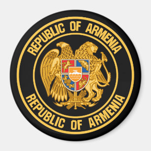 Armenia Round Emblem Magnet
