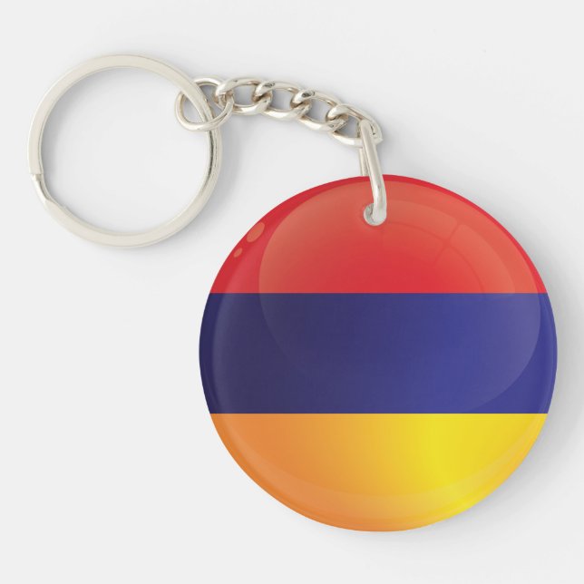 Armenia  Round Icon Flag Keychain (Front)