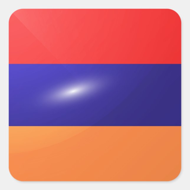 Armenia square glossy flag sticker (Front)