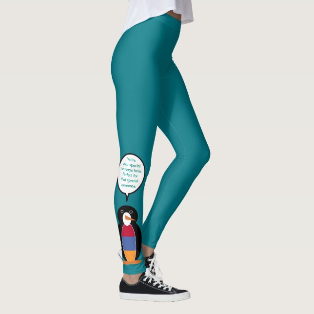 Armenia Talking Ms Penguin Personalized  Leggings (Right)
