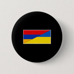 Armenia Ukraine Flag Armenian Ukrainian Nationalit 2 Inch Round Button