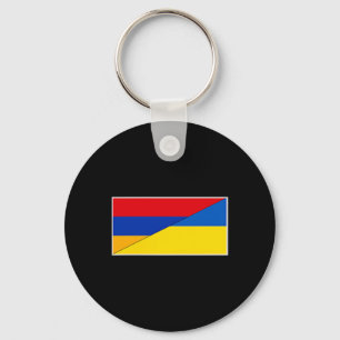 Armenia Ukraine Flag Armenian Ukrainian Nationalit Keychain
