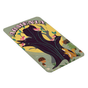 Armenia Vintage cartoon travel poster Magnet