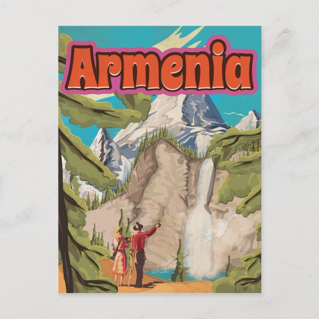 Armenia Vintage Travel Poster Postcard (Front)