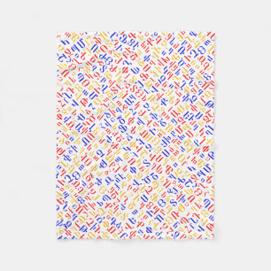 Armenian alphabet fleece blanket