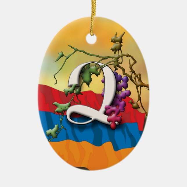 Armenian Alphabet Initials 'Tsa' Ornament (Front)