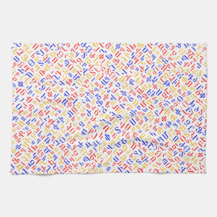 Armenian alphabet kitchen towel