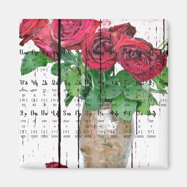 Armenian Alphabet Magnet (Front)